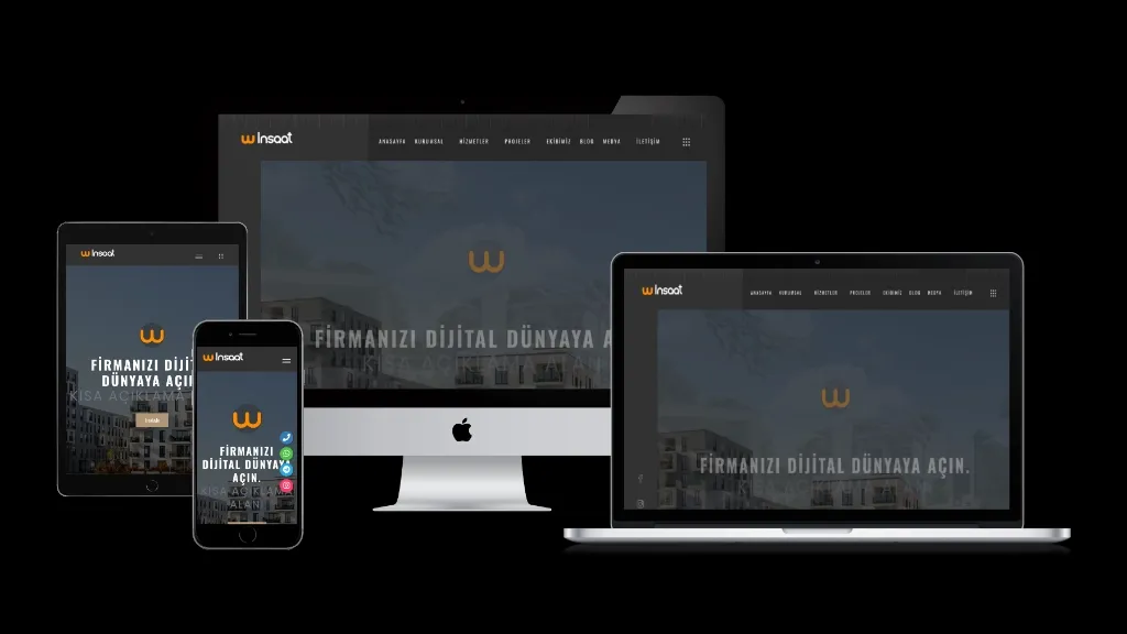 İnşaat Firmaları İçin Kurumsal Web Sitesi Yazılımı – Proje ve Referans Tanıtım Sistemi