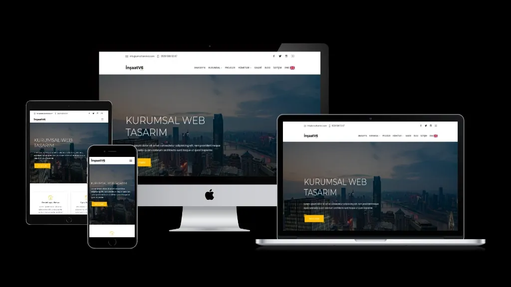İnşaat Firmaları İçin Kurumsal Web Sitesi Yazılımı V2 – Proje, Hizmet ve Blog Yönetim Sistemi